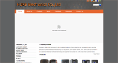 Desktop Screenshot of hukeelectronics.com